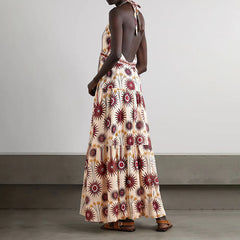 Summer Bohemian Tropical Floral Dress