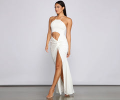 Raise The Stakes Charming High Slit Cutout Dress