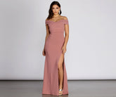 Lisa Marie Formal Charming Pleated Crepe Dress
