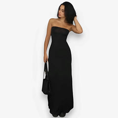 Tube Top Backless Slim Long Dress