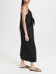 Unique Strappy Deep Charming V-Neck Midi Dress