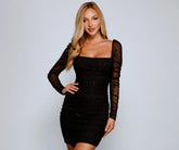 Diedre Formal Stylish Glitter Ruched Bodycon
