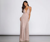 Haley Formal Stylish Shimmering Metallic Dress