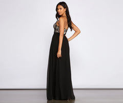 Sapphire Formal Stylish Scalloped Lace Dress