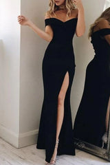 Elegant Backless High Opening Off The Shoulder Irregular Dresses(5 Colors)