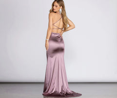 Nola Darling Stylish Satin Evening Gown