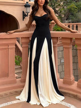Elegance Panelled Tulle Charming A-Line Slip Maxi Dress