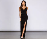 Viv Formal Stylish Crepe Wrap Dress