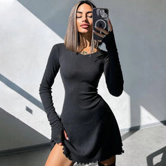 Back Strap Waist Dress