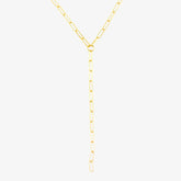 Paperclip Chain Lariat Necklace