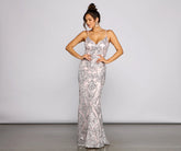 Cordelia Formal Stylish Sequin A-Line Dress