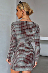 Double-Breasted Slim Waist Short Dress