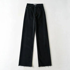 Casual Fashion Straight Leg Women'S Jeans Denim Bottom Harajuku Boyfriend Long High Waist Baggy Jeans Fall Pants