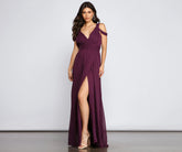 Tinsley Formal Stylish Chiffon Wrap Dress