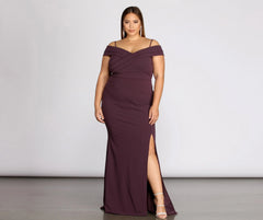 Plus Aurora Formal Charming High Slit Mermaid Dress