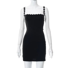 Floral Strap Square Neck Dress