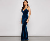 Yamileth Formal Lace Charming Up Velvet Dress