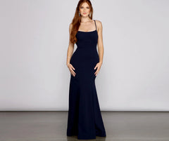Eden Formal Stylish Lace-Up Mermaid Dress
