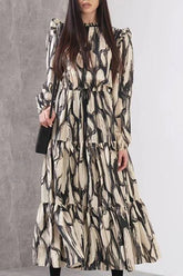 Ruffled Personalized Print Dress