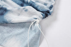 Cowl Neck Tie Dye Cami Mini Dress