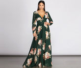 Irina Floral Stylish Chiffon A-Line Dress
