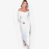 One-Line Collar Banquet Evening Dress