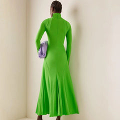 Elegant Long Party Green Dress