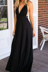 Multi-Wear Strappy Backless Maxi Dress