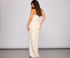 Madelyn Beaded Stylish Lace Dress