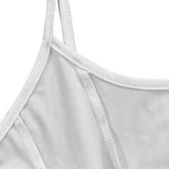 Slit Low Cut Solid Stitch Square Neck Backless Cami Dress