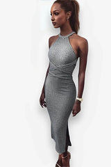 Backless Strapless Slim Maxi Dress