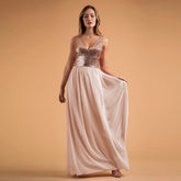 Adina Sequin And Charming Satin Ball Gown