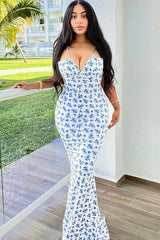 Floral Sling Big Swing Maxi Dress
