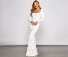 Yesenia Formal Stylish Sequin Mermaid Dress