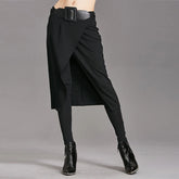 Spring Autumn Women Pants High Stretch Black Fake Two Pieces Pencil Skirt Pants Female Fashion Trousers Streetwear Wp24