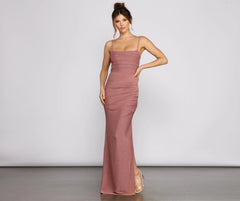 Quinn Ruched High Charming Slit Formal Dress