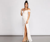 Marzia Scroll Sequin Charming Mesh Mermaid Dress
