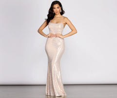 Suzette Lace Stylish Back Sequin Dress