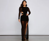 Tayla Formal Cutout Charming Out Heat Stone Dress