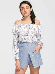 Trendy Belted Striped Skorts With Pockets