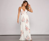 Forever Gorgeous Floral Charming Chiffon Maxi Dress