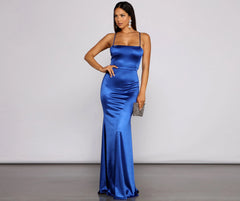 Allie Stretch Satin Charming Ruched Mermaid Dress