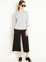 Sleeve Sweet Slash Neck Blouses Shirts