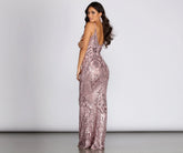 Maeve Sequined Stylish V Mesh Gown