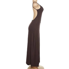 Hollow Out Backless Sweetheart Neck Sleeveless Ruched Cami Dress
