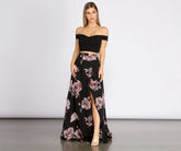 Flora Floral Stylish Two Piece Dress