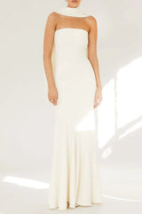 Strapless Fishtail Dress With Shawl