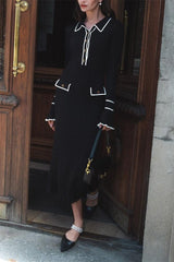 French Light Ruffled Knitted Dress