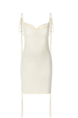 Tie-Straps Cowl Back Mini Dress