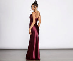 Londyn Formal Stylish Sleeveless Satin Dress
